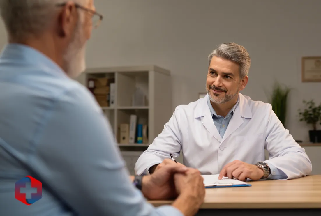 Пациент на консультации у врача-нарколога